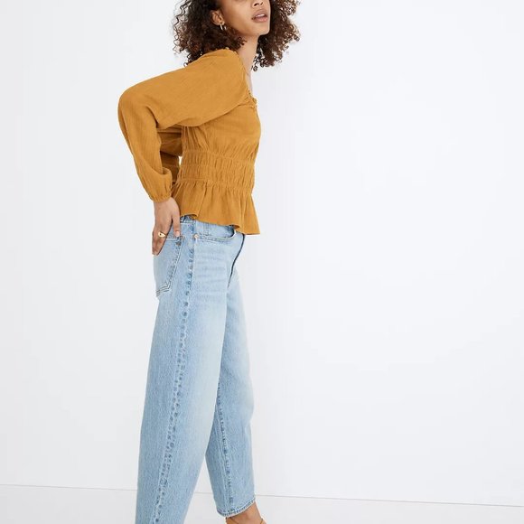 Madewell Sophia Top in Textured Plaid - Picture 2 of 5